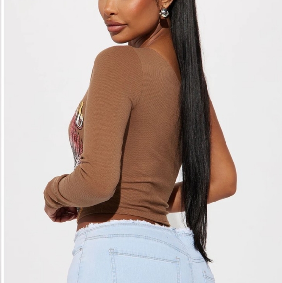 One shoulder stretchy top NWT - Picture 2 of 4